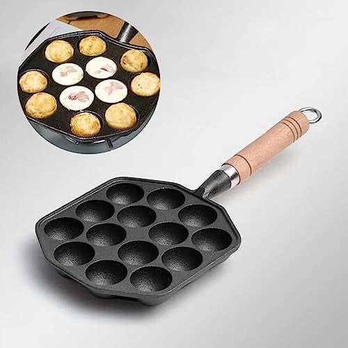 Takoyaki-Maker, Takoyaki-Grill mit 14 Löchern, Antihaftbeschichtete Takoyaki-Grillpfanne, Japanische Oktopus-Fischbällchen-Kuchen-Grillpfanne für Pfannkuchenbällchen