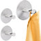 RICOO Crochet Adhésif Mural en Acier Inoxydable, Lot de 3, MH016-3 Crochet Autocollant Moderne pour Salle de Bain et Cuisine, Patere porte manteau,Crocher adhesif pour mur Ø 5x3,8 cm