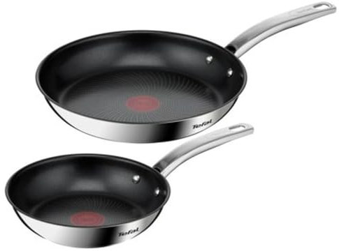 Tefal Juego de Sartenes B817S255 Acero Acero Inoxidable 2 Piezas 2 Unidades Ø 20 cm Ø 26 cm