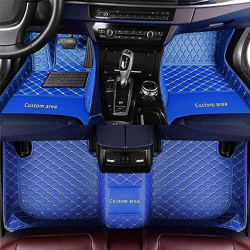 Anpassen Fußmatten für Mercedes Benz A/B/C/E/S/GL/GLA/GLC/GLK/GLS-Klasse PU-Leder Auto Fussmatten Set Allwetter wasserdichte rutschfeste Teppich?Blau?