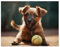 1000 Pieces Jigsaw Puzzle for Adults Dog Playing With Ball,Norfolk Terrier Animal Puzzle, Kids Puzzle Decompress Toys Leisure Games DIY Home Decoration Gifts for Friends