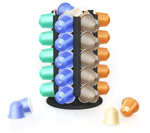 NewGround Designs Portacapsule per Nespresso (30+ capsule) - Dispenser di capsule, supporto per capsule, capsule, torre