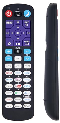 FOXRMT Universal-Fernbedienung für Roku-Player und Roku-TV-Fernbedienung, kompatibel mit TCL Hisense Onn Element Sharp Philips Haier Hitachi LG JVC RCA Roku TV [nicht für Roku Stick]