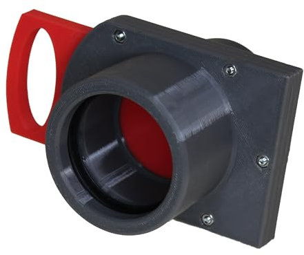GENERIC DN 40mm Luft-Absperrschieber mit Muffe | Blastgate | PETG | Werkstattabsaugung | Absauganlage | Luftregulierung | Späneabsaugung | Abluft - Sperrschieber | Staubsammler | Luftreiniger
