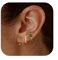 JeweBella 3 Paires Boucles d'oreilles Argent 925 pour Femme Plaquée Or 14 Carats Petites Clou d'Oreilles Mini Boucles d'Oreilles Créoles pour Plusieurs Piercings Oreille Cartilage