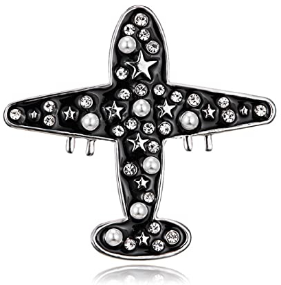 Broches Accessoire Bijoux Alliage Avion Rétro Avion Broches Broches Émail Strass Avion Charme Bijoux Cadeaux De Fête Badge Banquet Avion Broche broches