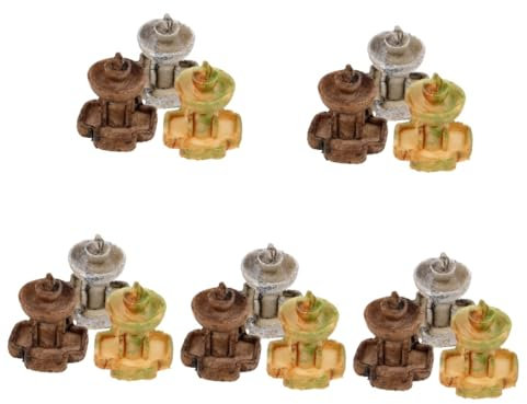 Milisten 15 Pezzi Micro Fontana Paesaggistica Fontana In Miniatura Decorazione Fontana Prop Paesaggio Fontana Finta Mini Ornamento Da Giardino Fontana Decorazioni Da Tavola