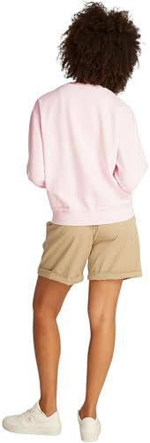Tommy Hilfiger Sweat Femme Script en Coton, Rose (Light Pink), L