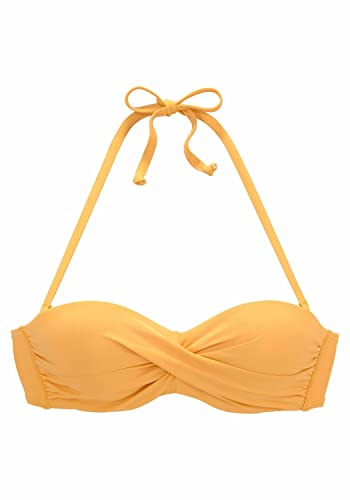 s.Oliver Damen Bügel-Bandeau-Bikini-Top | mit wattierten Cups, in Cup A bis C mit herausnehmbaren Kissen, seitliche Stäbchen, abnehmbare Träger