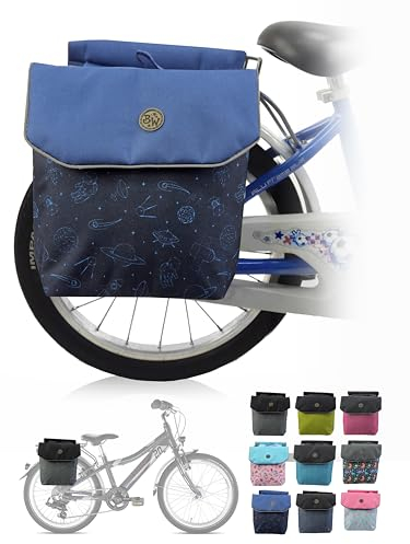 BambiniWelt by Rafael K. Gepäcktasche – Wasserabweisende Gepäckträgertasche für Kinderfahrrad 18–24 Zoll – für alle PUKY und WOOM Räder – robuste Fahrradtasche (Modell 22 (M2))