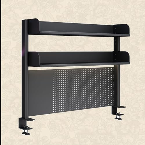 Clamp On Desk Organizer Shelf - Desk Extender Pegboard Workstation, For Office, Privacy Panel For Gaming Desk, Desktop Shelving System With Computer Desk Accessories