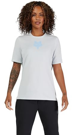 Fox Racing Damen Ranger Kurzarm-Mountainbike-Trikot, Pale Blue Fox Head, Größe L