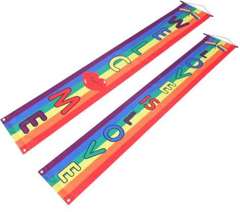 KITANDOVE 1paar Regenbogen Wanddekor Flagge Lgbt Banner Für Partys Outdoor-dekoration Einladend Für Gäste Festliche Hängend Für Schlafzimmer Oder Veranda