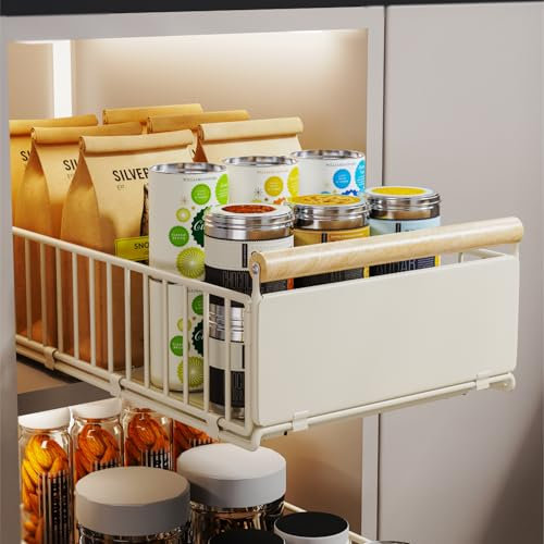 2 cajones extraíbles, 53 cm de profundidad, cajones para armarios, cajones de cocina con nano-adhesivo y tornillos para cocina, baño, 53 cm de profundidad x 30 cm de ancho, 16 cm de altura 1