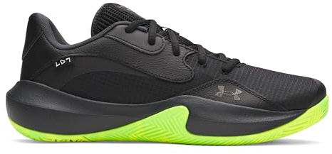 Under Armour Unisex Lockdown 7 Low, leichter Basketball Schuh, robuste Sportschuhe für Outdoor- und Hallensport, atmungsaktive Turnschuhe,Black / Black / Metallic Black,40.5