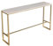 Mesa industrial de altura de barra con diseño moderno y base de metal para cocina o uso al aire libre, mesa de altura estrecha para espacios pequeños, acabado blanco, 63 pulgadas de largo por 16