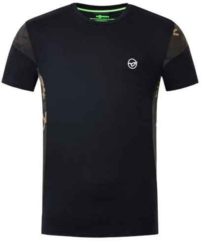 Korda Cut Tee Black - T-Shirt Angelshirt, Größe:M