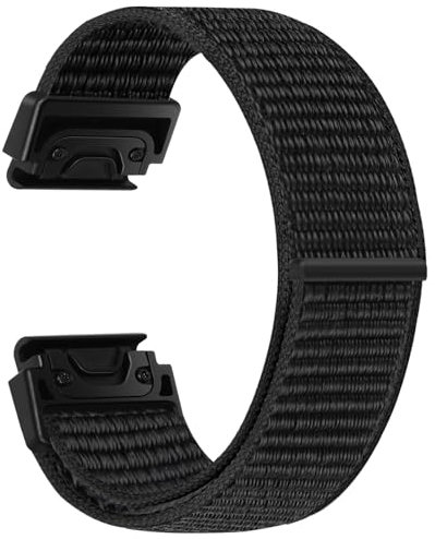 XANS Nylon Armband Kompatibel mit Garmin Fenix 7/7 Pro/Fenix6/6 Pro/Fenix5/5 Plus, 22mm Nylon Uhrenarmband für Garmin Approach S60/S62/Quatix 5/Epix Sport Ersatzarmband