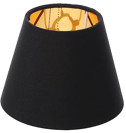 QUMIIRITY Textil Lampenschirm Schwarz-gold Handmade Stoff Lampenabdeckung Für Kronleuchter Stehlampen Weiches Lichtfilter Passend Für Schlafzimmer Hoteldekor