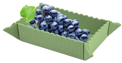 Wuyooprt Assiettes de camping, ustensiles portables | Contenants à collations pliables magnétiques de voyage,Plateau de service de récipient de charcuterie de Silicone, récipient multifonctionnel de