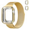 Metalica Milanesa Correas+Funda para Correa Apple Watch SE/2 40mm 42mm 41mm 44mm 46mm 45mm 49mm Mujer/Hombre,Magnética Metal Pulsera Milanese Loop+Carcasa para Apple Watch 10 9 8 7 6 5 4 Ultra/2