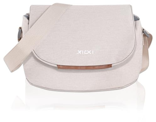 Hainue Kamera Tasche,Kompatibel mit Fujifilm Canon Nikon Sony SLR/DSLR Kamera Objektive und Zubehör Wasserdicht,Stilvolle Crossbody Kameratasche,Vielseitig Einsetzbar Kameratasche Klein (Beige Grau)