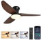 Ventilateur de Plafond avec éclairage, Ø100cm App Contrôle & Télécommande, Plafonnier avec Ventilateur, 6 Vitesses, 3 Couleurs Variables, Moteur DC Silencieux, Fonctionnement été-hiver, Minuterie