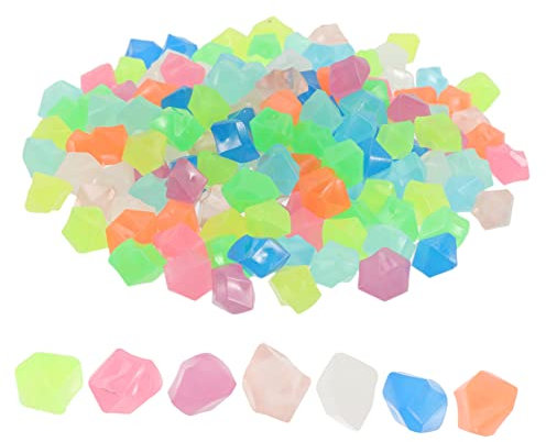 Toddmomy 300 Stück Aquarium leuchtender Stein leuchtende Steine leuchtende gartendeko Leuchtende Teich Dekoration Tank Zen-Gartensteine leuchtende Felsen Aquariumdeko selber Machen Plastik