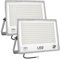 CREATESTAR 2 Pièces Projecteur LED Extérieur 200W，6500K Blanc Froid，20000LM Super Lumineux,IP66 Étanche, 242 LEDs,Spot Extérieur pour Jardin, Cour, Garage, Couloir et Éclairage de Sécurité