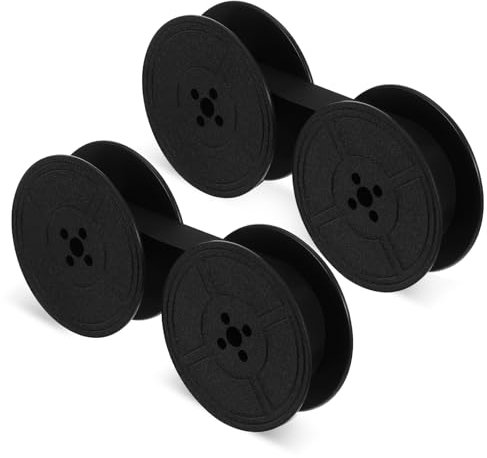 JIYIN 2 Stück Farbband Schreibmaschine, Nylon Schreibmaschinen Farbband Kompatibel Modellen DIN 2103 32755(Schwarz)