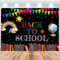 ASDCXZ Sfondo Fotografico Ritorno a Scuola 2.2x1.5m, Arcobaleno Globo Libro Mela Primo Giorno di Scuola Tema Sfondo Fotografia per Bambini Studente Aula Festa Decorazioni Materiali Banner