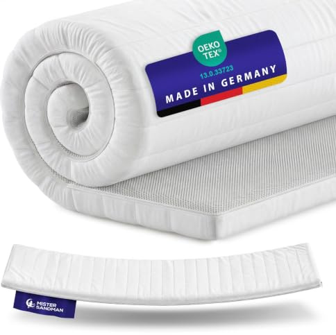 Mister Sandman Matratzentopper 200x200 – Topper – waschbar – Öko-Tex | Topper, waschbarer Bezug, ergonomisch, Öko-Tex, für Matratzen & Boxspringbetten