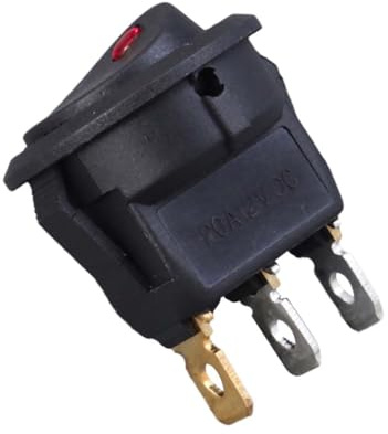 KOCKSHION Interruptor Palanca Coche con Luz LED Roja Botón Pulsador Duradero para Control Vehículos Barcos y Motos