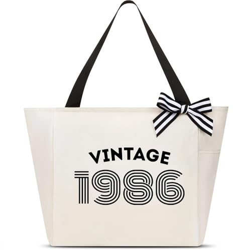 Vavabox Geburtstagsgeschenke 16-60 Jahre | Vintage Schultertasche mit Jahrgang, Geburtstagsgeschenk für Frau Mutter Oma Freundin, Handtasche Damen