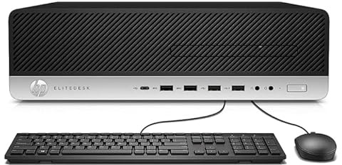 HP ProDesk 400 G4 SFF Desktop PC, Intel Core i5-7500, 8GB RAM, 256GB SSD, WiFi, Bluetooth, US QWERTY Keyboard, Windows 11 Pro (Renewed)