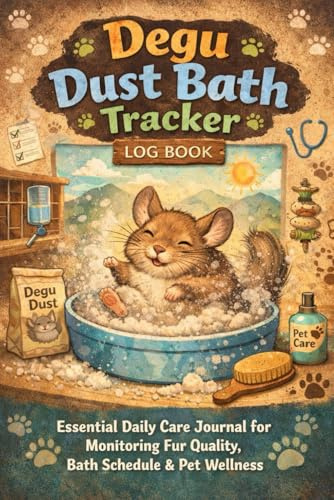 Degu Dust Bath Tracker: Complete Health & Grooming Log Book | Essential Care Journal for Monitoring Fur Quality, Bath Schedule & Skin Wellness: 159+ ... Monitoring | Perfect for Degu Owners, Bree