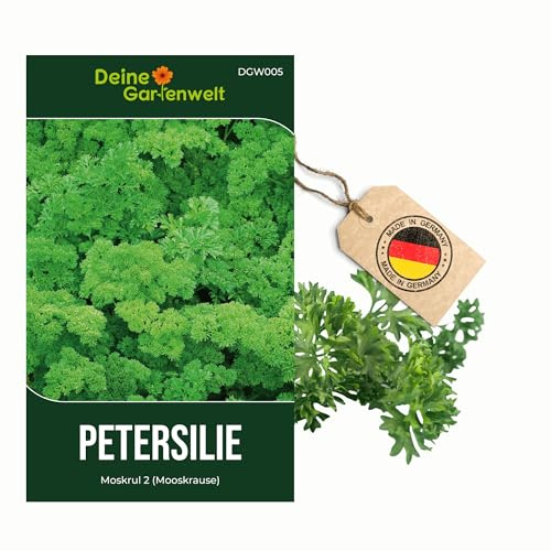 Petersilie Moskrul 2 (Mooskrause) Samen - Petroselinum crispum - Petersiliesamen - Kräutersamen - Saatgut für 600 Pflanzen – 5er Pack