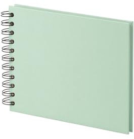 Rössler Papier 1329452651 - S.O.H.O. Wire-O Fotoalbum 195 x 145 mm, 40 offwhite Seiten, Mint, 1 Stück