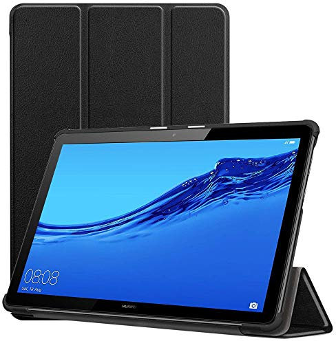 ebestStar - Funda para Huawei MediaPad T5 10.1, Carcasa Capa, Slim Case Protectora, Tapa Magnetica Cuero PU, Negro