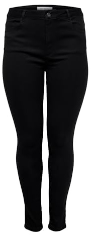 ONLY Carmakoma NOS Damen Caraugusta Hw Black Noos Skinny Jeans, Schwarz (Black Black), 42 EU