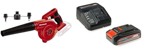 Einhell TE-CB 18/180 Li Power X-Change 18V Cordless Air Blower With Battery And Charger | 180 km/h Air Duster For Home, Car, Garage And DIY Workshop Use | Rechargeable Universal Blower Kit