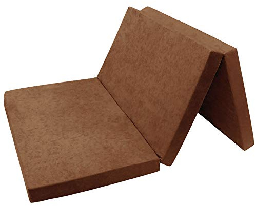 FORTISLINE Klappmatratze 120x195x8 cm - 3-teilige Faltmatratze H2, Gästematratze und Reisematratze mit waschbarem Bezug, Oeko-TEX Standard 100, handgefertigt in der EU, für Gäste und Camping