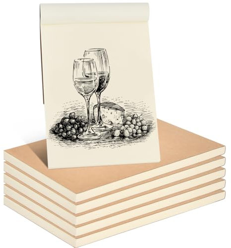 FOROREH 6Pcs Skizzenblock A6 Notizbuch Blanko Notizblock, A6 Skizzenbücher Schreibblock, Holzfreies Papier Skizze Leeres Buch 80GSM Patrone Papier, 60 Blätter / 120 seiten für jedes Leere Notebook