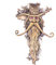 Broche magicien, broche sorcier en or antique, broche ancienne, broche de magicien, broche en métal de magicien, broche de magicien or vintage pour cadeau, Laiton