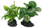 Smoothedo-Pets Lot de 2 plantes d'aquarium Betta - 10,2 cm - Plantes artificielles en soie douce - Poissons rouges - Peaux aquatiques - Cachettes de serpent - Plantes de reptiles - Lot de 2 - Vert