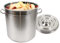 Pentola universale con coperchio in acciaio inox (35 l e 37 cm di diametro) – 35 litri in acciaio inox, grande pentola a induzione, fornelli a gas, elettrici, in vetroceramica