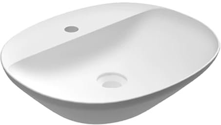 Lavabo à poser ovale (mono-trou) VARIANT 50 x 42 cm Blanc