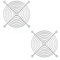 Butyeak Metal Fan Grill, 120mm x 120mm, Pack of 2, Chrome-Plated, Compatible with Desktop, Laptop, 3D Printer, Projector