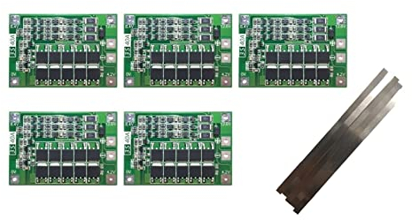 5 pièces 3S 40A 11.1V 12.6V 18650 Carte de Protection de Batterie au Lithium avec Balance BMS + 5 pièces Bande de Nickel
