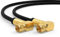 Cavo SAT 20m Cavo Satellitare TV - Cavo Antenna Digitale Coassiale per Internet - 2x F-Stecker Angolati a 90° per Router, Modem - Cavo di Collegamento HD, 4K UHD,8K, DVB-S/S2 - Nero